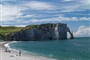Skalní útesy v Étretat